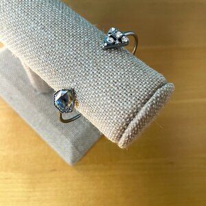 Chloe + Isabel - Abalone (Blue) and Clear Crystal - Northern Lights Open Cuff